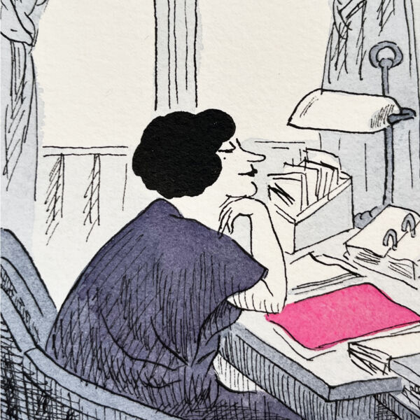 Colette à son bureau (original) – Image 2