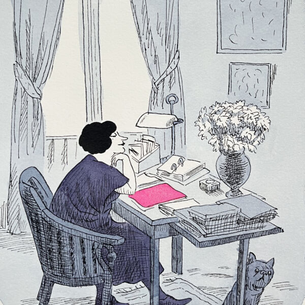 Colette à son bureau (original) – Image 1